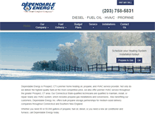 Tablet Screenshot of dependableenergy.net